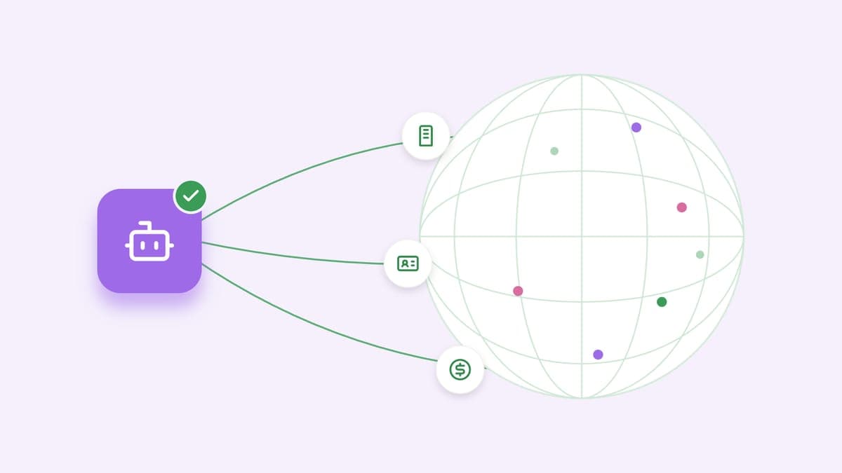 AI agent connected to the globe